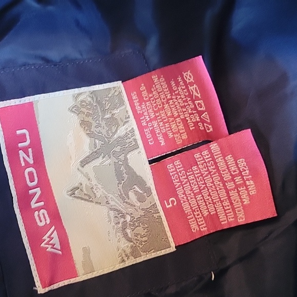 Snozu Navy Blue Snow Bibs, Girls Size 5, Great Condition! - Picture 5 of 9